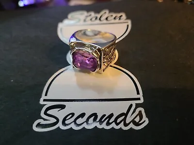 NEW Victorian Style Amethyst And Dragon Ring Vintage Style Unisex Ring Size 9 • $13