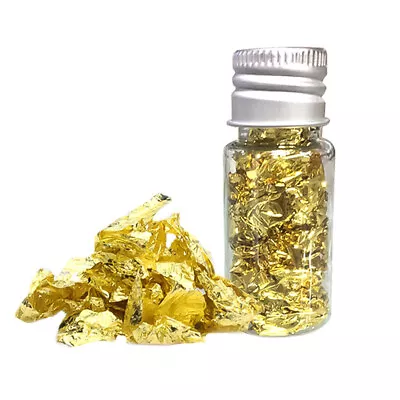  Metallic Foil Flakes Nail Art Paper Cosmic Shimmer Gilding Gold Candy Leaf Cake • £7.29
