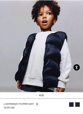 Zara Boys 5-6 Puffer Vest • $5.57