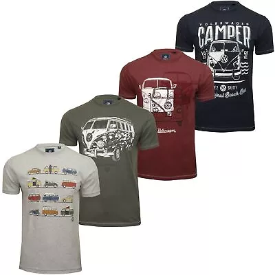 Mens Campervan Camo Print T-Shirt By D555 Fadden Official Licensed VW Product • £13.99