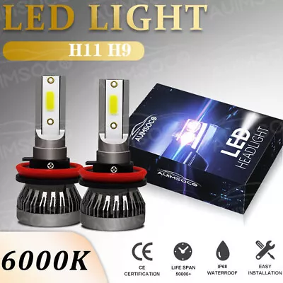 2-Side H11 LED Headlight Super Bright Bulbs Kit 3400LM HIGH/LOW Beam 6500K • $19.99