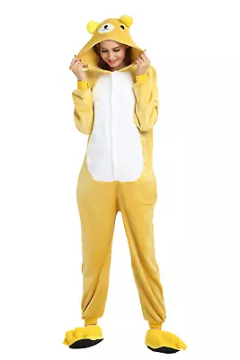 Rilakkuma Bear Onesie Kigurumi Costume Pajamas Anime Cosplay Fancy Dress • $34.99