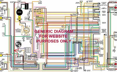 1969 69 Plymouth Roadrunner Satellite Color Laminated Wiring Diagram 11  X 17  • $18.95