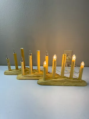 Vtg Holiday Trims 5 Light Electric Window Candolier Christmas Candles - Lot Of 3 • $26.99