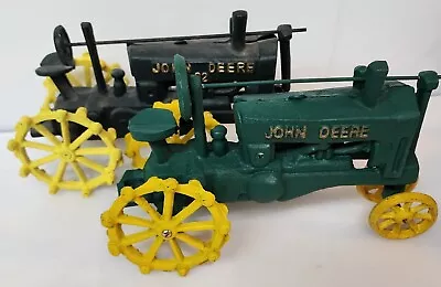 2  Vintage John Deere Cast Iron Tractor Toys  • $69.99