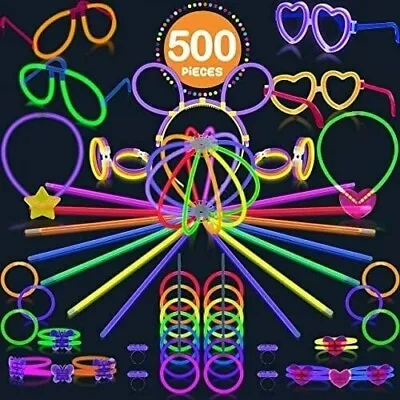 $27.99 • Buy Glow Sticks Bulk 500 Pack - 8 Inch Glow Sticks Party Pack Mixed Colors