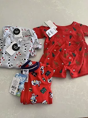 BABY BOYS CLOTHING Suits Size 00 Bluey Tradie Dymples May Gibbs Anko Sprout • $60