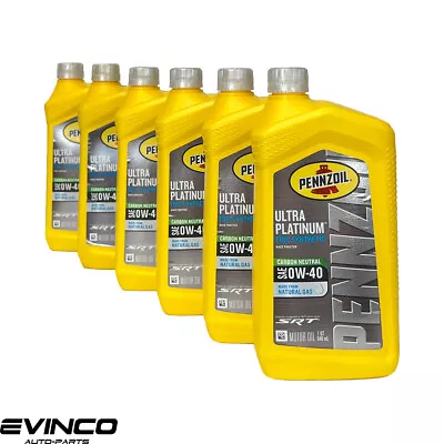 Pennzoil Ultra 0W40 Full Synthetic Motor Oil Case Of 6 SRT Engines Fast Shipping • $70