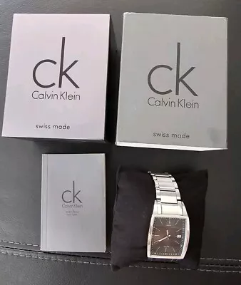 Mens Calvin Klein Silver Water Resistant Watch See Description K3041100  • $29.99