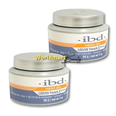 2x IBD Gel Builder CLEAR French Xtreme 56g/2oz LED/UV Hard Builder Gel • $39.96