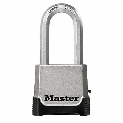 MASTER LOCK Heavy Duty Padlock Key Or Combination Zinc XLong Shackle Outdoor M1 • £43.39