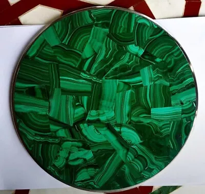 18  Coffee Center Marble Table Top Inlay Decor Home Round Green Malachite • $521