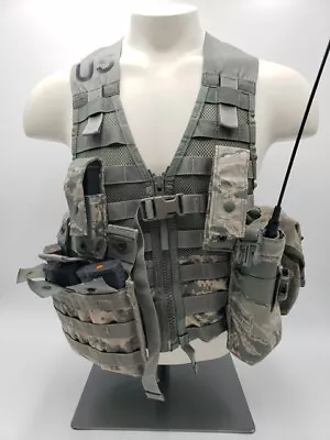 MOLLE II ACU Fighting Load Carrier VEST Triple Mag Pouch Radio Pouch 8 Pieces! • $25.49