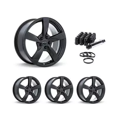 Set Of 4 RTX RS II Black Alloy Wheel Rims For Audi Volkswagen P34840 16x7 16 Inc • $746.61