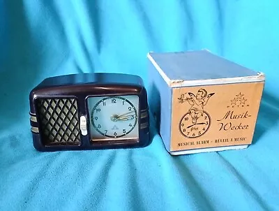 Vintage 1950s 'Peter' Musical Alarm Clock In Original Box • $38.60