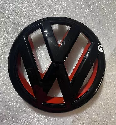 Vw Golf Mk6 5k Front Bumper Bonnet Grille Badge Black Vw Logo Emblem 5k0853601c • $35