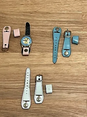 Vintage 1971 Barbie Mattel Watch Lot- Blue Pink And White Replacements Straps • $17.99