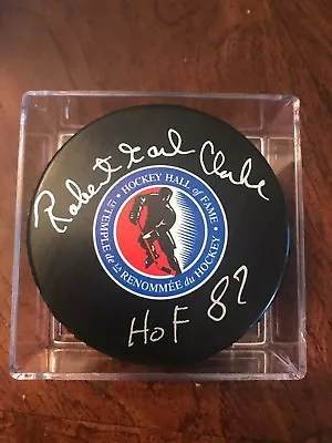 Flyers Bobby Clarke Autographed Hof Puck Signed Robert Earle Clarke Hof 87 W/coa • $124.99