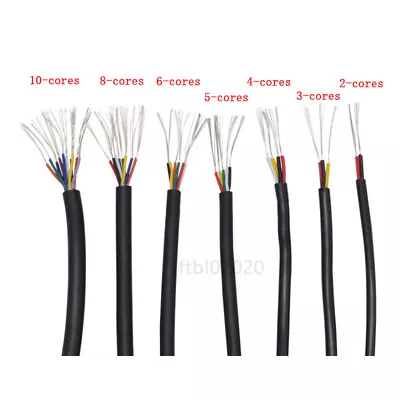 Multi Core PVC Cable 28 AWG 2/3/4/5/6/7/8/9/10 Cores Signal Flexible Copper Wire • $2.81