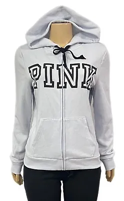 Victorias Secret PINK Everyday Lounge Perfect Full Zip Hoodie Hydrangea Blue  • $59.99