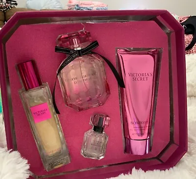 Victoria's Secret Bombshell 4 Pieces Gift Set Perfume Oil Shower Gel • $49.59