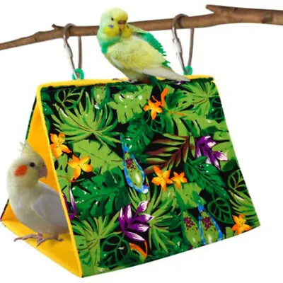 $9.78 • Buy Parrot Bird Hammock Hanging Cave Cage Plush Snuggle Happy Hut Tent Bed Bunk Toys