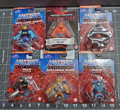 Masters Of The Universe Eternia Minis Lot Of 6 He-Man Skeletor Ninjor Stratos • $25