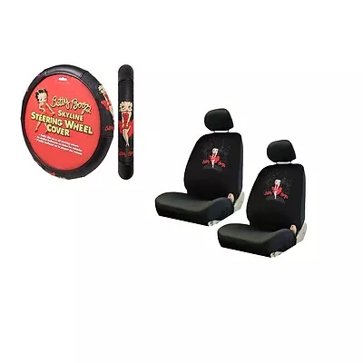 $71.31 • Buy New 5PC Betty Boop Red Dress SkyLine Seat Covers Steering Wheel Cover Set