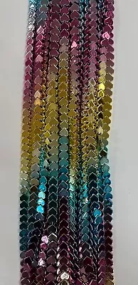 Hematite Rainbow Heart Shape 6mm Appr.85pcs 16  Strand • £5.55