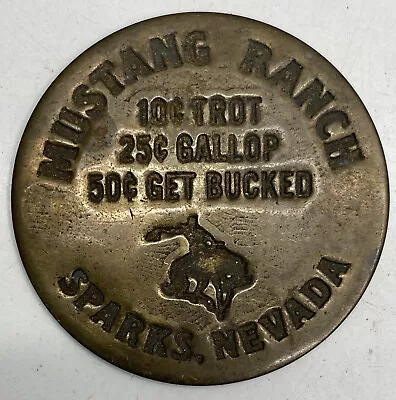 Rare Vintage Brothel Mustang Ranch Token Good For All Night Brass Sparks Nevada • $80