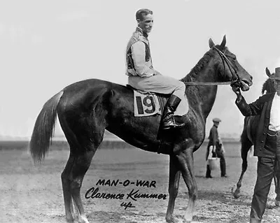 Champion Racehorse MAN O WAR Glossy 8x10 Photo Clarence Kummer Up Print Horse • $5.99