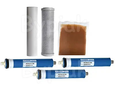 £95.90 • Buy Replacement Filters For 4 Stage RO Reverse Osmosis Unit DI Resin Chamber 450GPD 