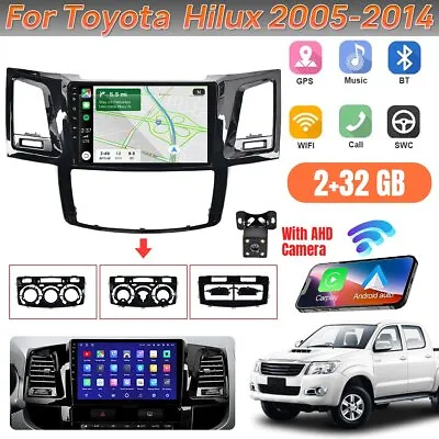 9'' Android 12 For Toyota Hilux 2005-2014 Car Stereo GPS Apple CarPlay Head Unit • $202.99