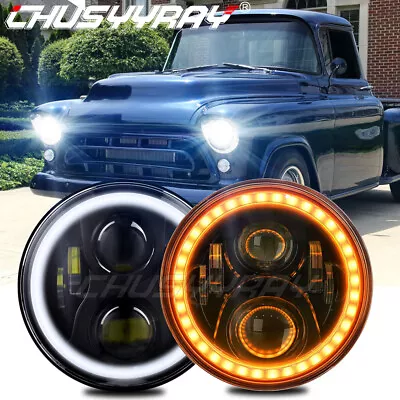 For Chevrolet Truck 1954-1957 3100 1956-1959 7Inch Led Headlights Halo Projector • $89.99