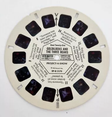 View-Master Goldilocks And The Three Bears RP-B3179 Reel Twenty One USA 1963 • $6.95