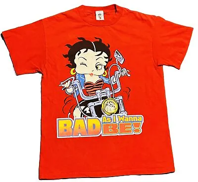 Vintage Betty Boop Shirt Bad As I Wanna Be Y2K 2000 Freeze Biker Motorcycle • $50