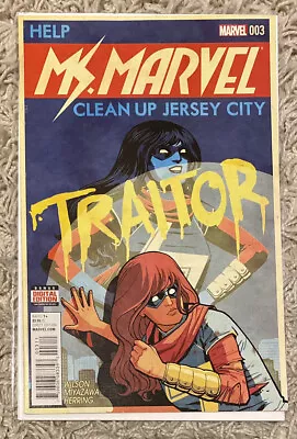 Ms Marvel #3 Marvel Comics 2016 Sent In A Cardboard Mailer • £3.99