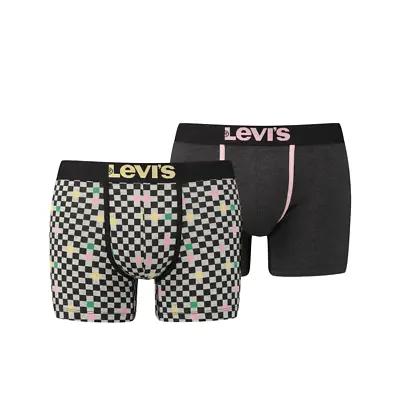 £10.99 • Buy Size Small Levis 2 Pack Checkerboard Boxer Briefs Jet Black