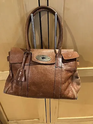 Genuine Mulberry Oak Tan Leather Large Bayswater Bag • £115