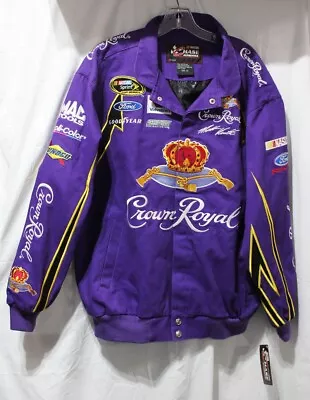 Vtg Chase Authentics Matt Kenseth Crown Royal Jacket Bomber Style Nascar Men L • $349.95