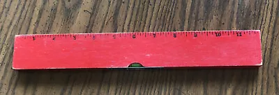 Vintage 1950's  Advertising Green Tree Feeds LEVEL / RULER Red Rarely Used UEC • £12.52