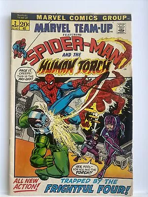 Marvel Team-Up #2 (1972) FN - Spiderman & The Human Torch! Frightful Four! • $46.88