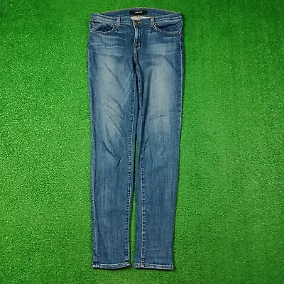 J Brand Jeans Womens 29 Skinny Slim Stretch Mid Rise Faded Whiskers Denim Pants • $14.53