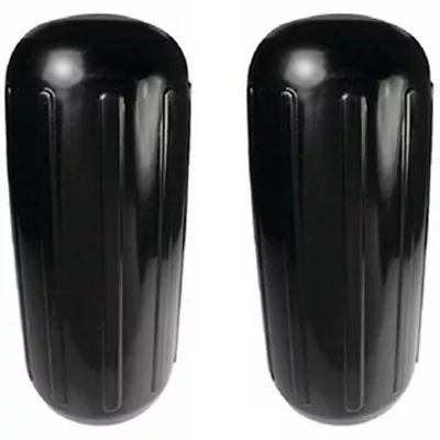 2 Pack 8 Inch X 20 Inch Center Hole Black Inflatable Vinyl Fenders For Boats • $108.68