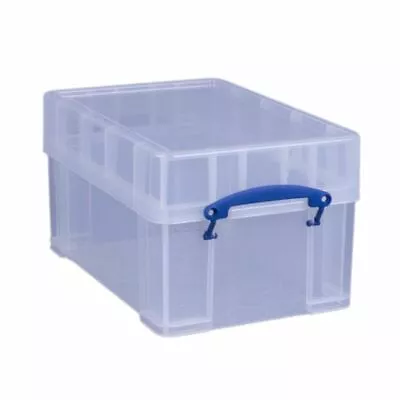 Really Useful Storage Box 9 Litre XL Clear Plastic Box Strong Vinyl Singles • £16.99