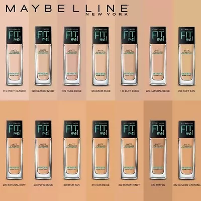 Maybelline Matte + Poreless Fit Me! Liquid Foundation CHOOSE YOUR SHADE • $8.49