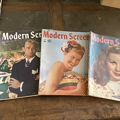 Modern Screen Magazine Lot Of 3 1946 • $7