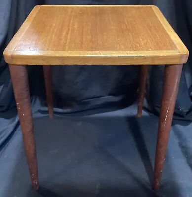 Small 15 1/2” Tall Vintage Mid Century Danish Modern Side End Table Plant Stand • $99.99