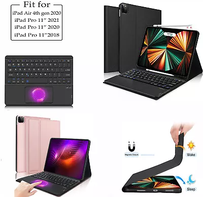 $17 • Buy Bluetooth Touchpad Keyboard Case W/Pen Holder For IPad 10.2 7th/8th/9th Gen 2021
