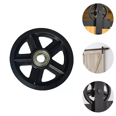 Sliding Door Track Wheel Roller For Barn Garage Glass Door - Black • £10.68